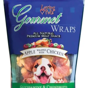 Loving Pets Gourmet Wraps Apple Wrapped with Chicken Dog Treat 6oz