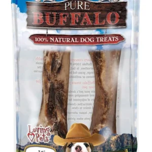 Loving Pets Pure Buffalo Femur Bones Dog Treat 2pk/7-9in