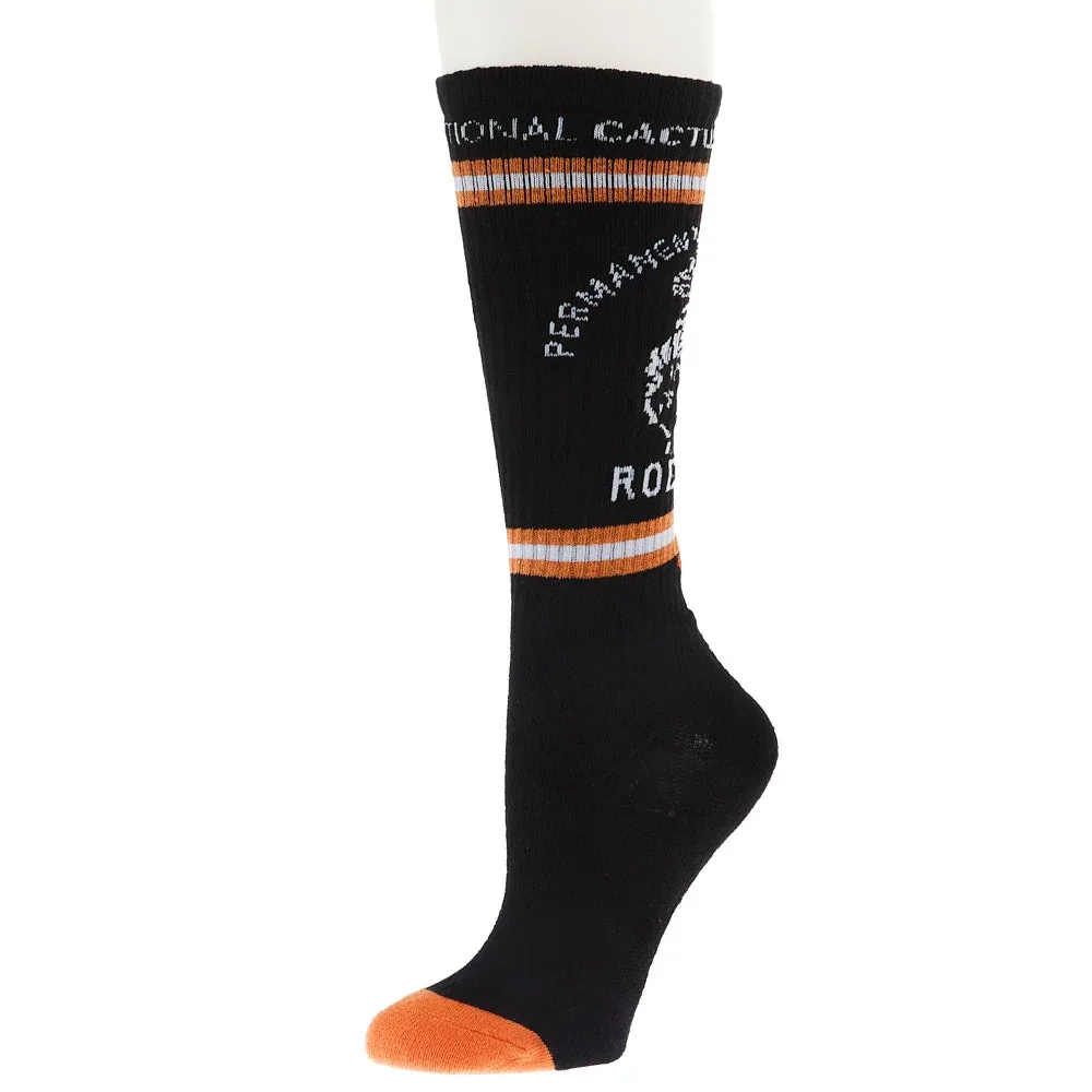 Lucky Chuck Cactus Alley Correctional Vacay Black Crew Socks