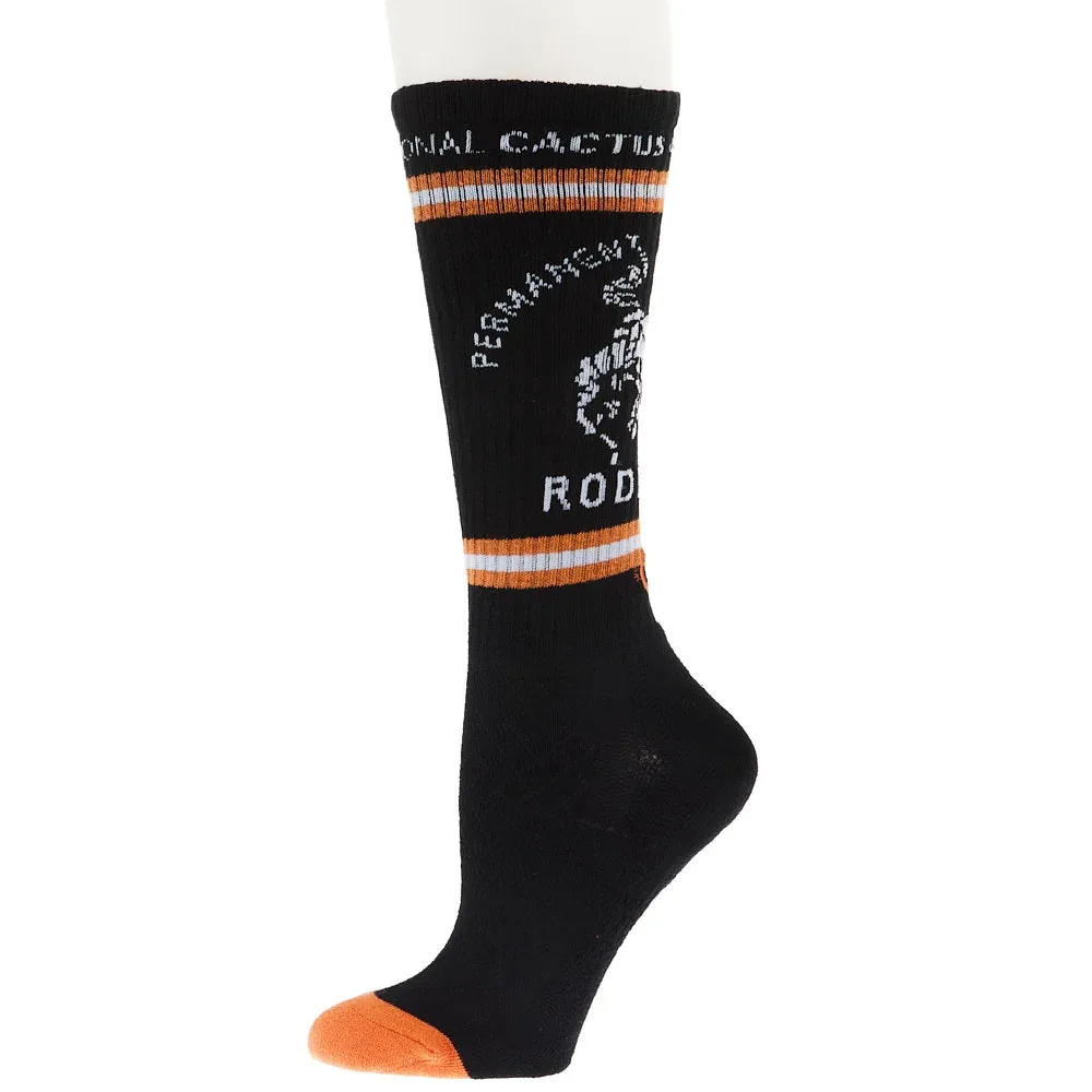 Lucky Chuck Cactus Alley Correctional Vacay Black Crew Socks - Image 2