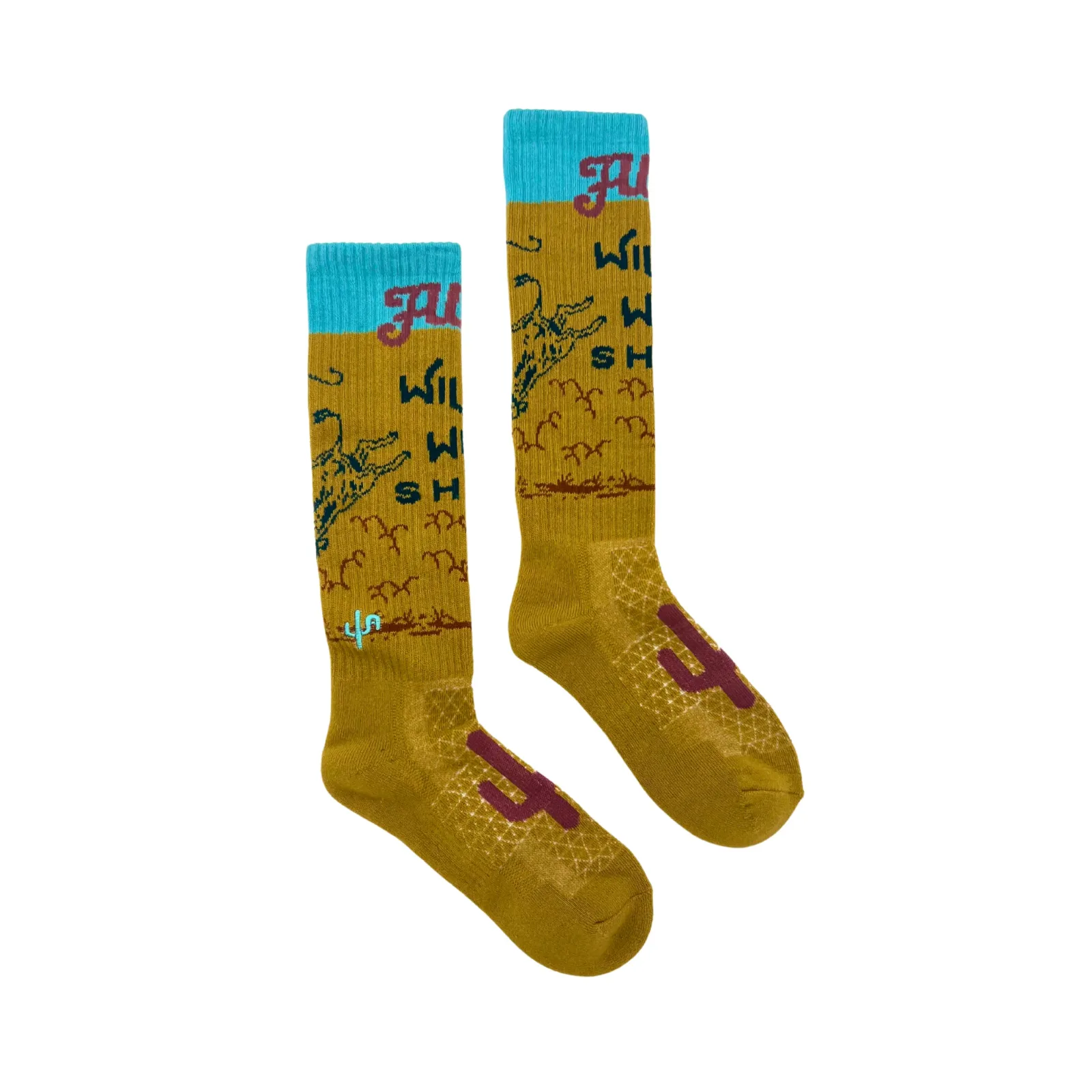 Lucky Chuck Cactus Alley Wild West Show Performance Crew Socks OSFM - Image 2