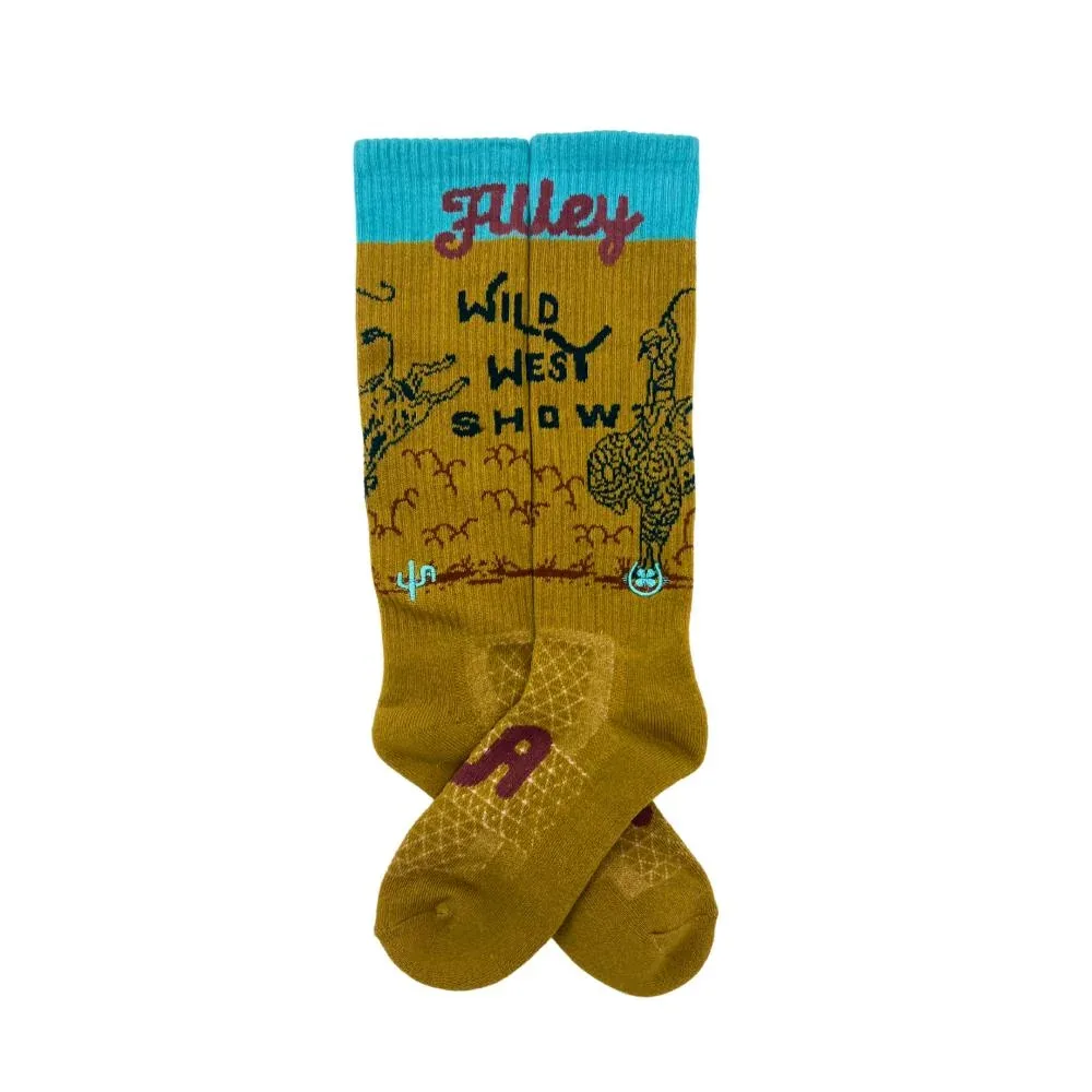 Lucky Chuck Cactus Alley Wild West Show Performance Crew Socks OSFM