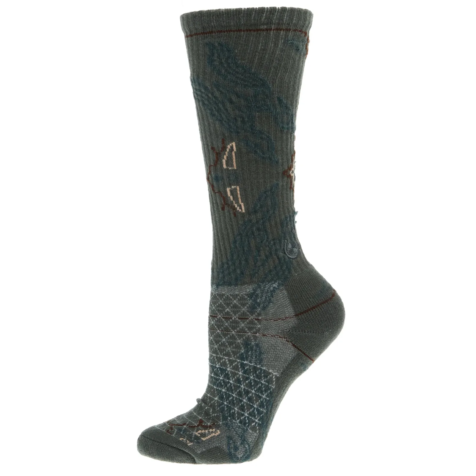 Lucky Chuck Tucumcari Grey Performance Crew Socks - Image 2