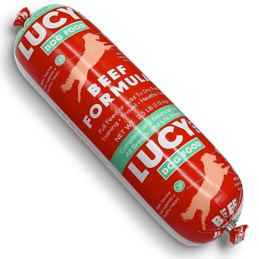 Lucy Pet Products Dog Food Roll Beef - Premium Beef Formula for Healthy Dogs