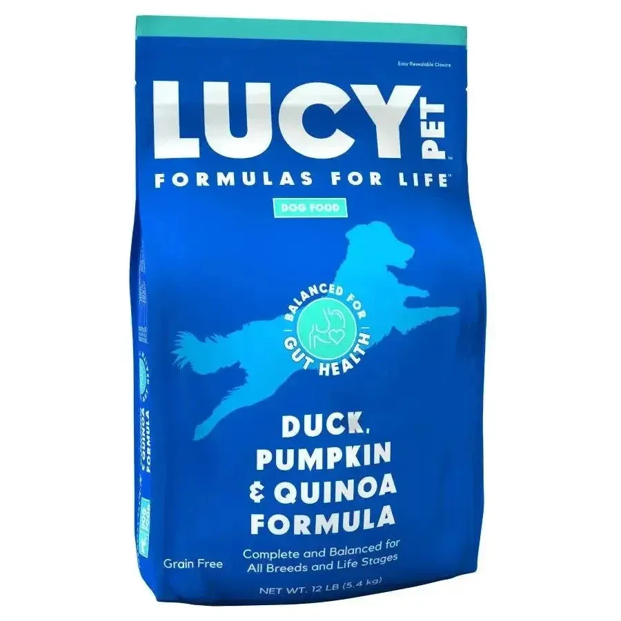Lucy Pet Products Duck Pumpkin Quinoa Dog Food - L.I.D. Dry Formula for Life
