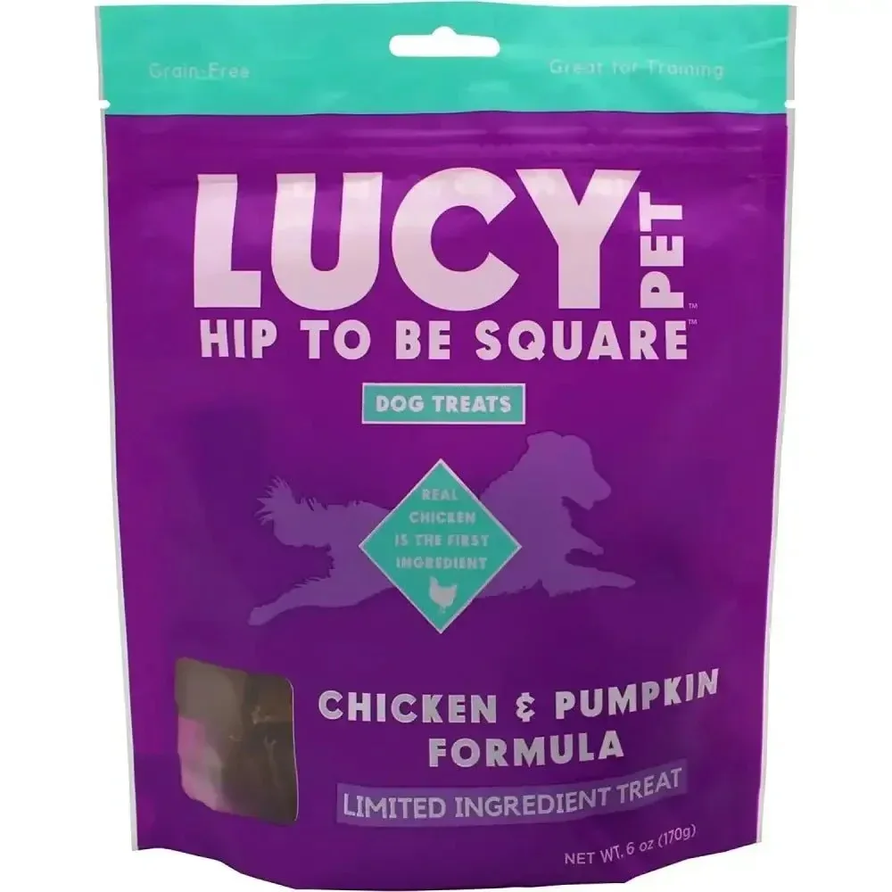 Lucy Pet Products Hip to Be Square Limited Ingredient Dog Treats for Healthy Snacking