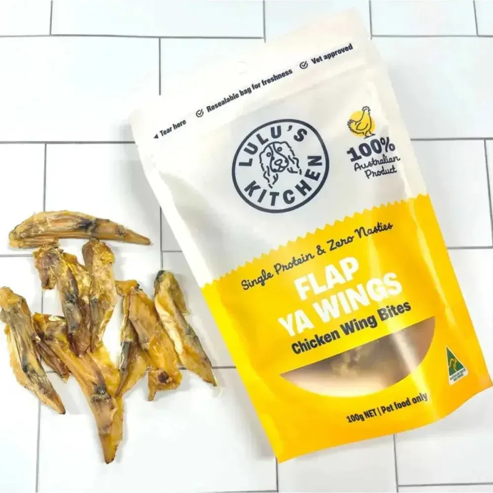Lulu's Kitchen Flap Ya Wings Chicken Wing Bites Dog Treats