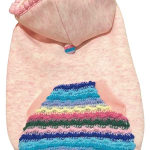 LUNA BLUE | Marble Hoodie in Peach