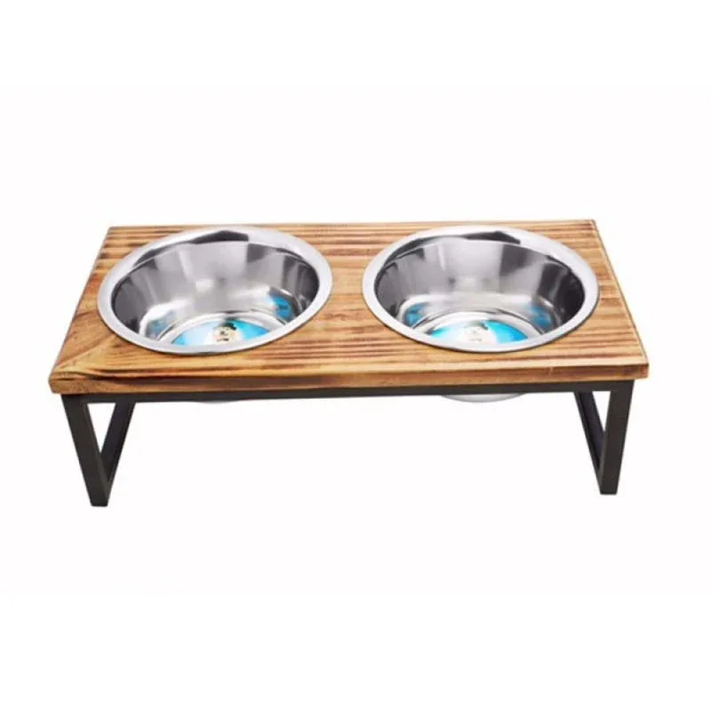 Luxe Craft Contemporary Wooden Dog Diner