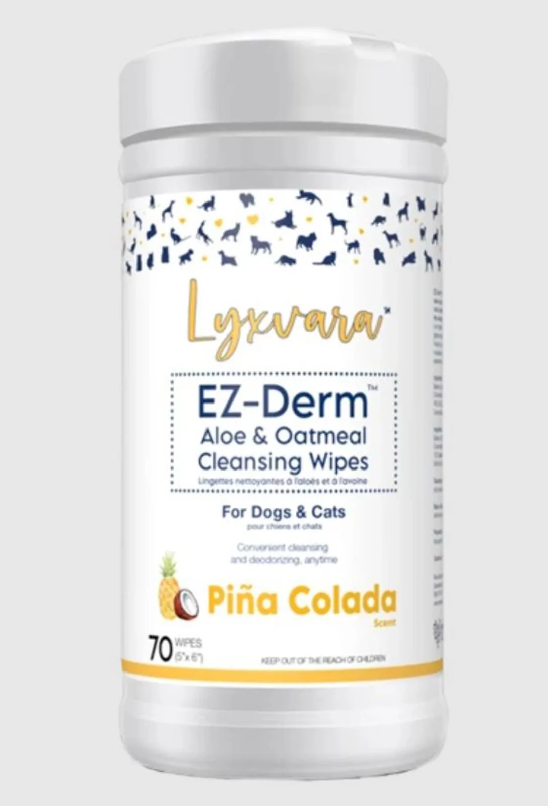 Lyxvara Dog easy Derm Wipes Pina Colada 70Ct