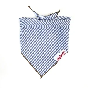 M.N. DAVIS & SON | Dog Bandana in Navy Pinstripe