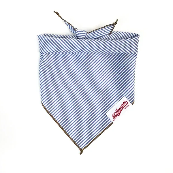 M.N. DAVIS & SON | Dog Bandana in Navy Pinstripe