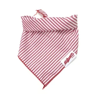 M.N. DAVIS & SON | Dog Bandana in Red Pin Stripe