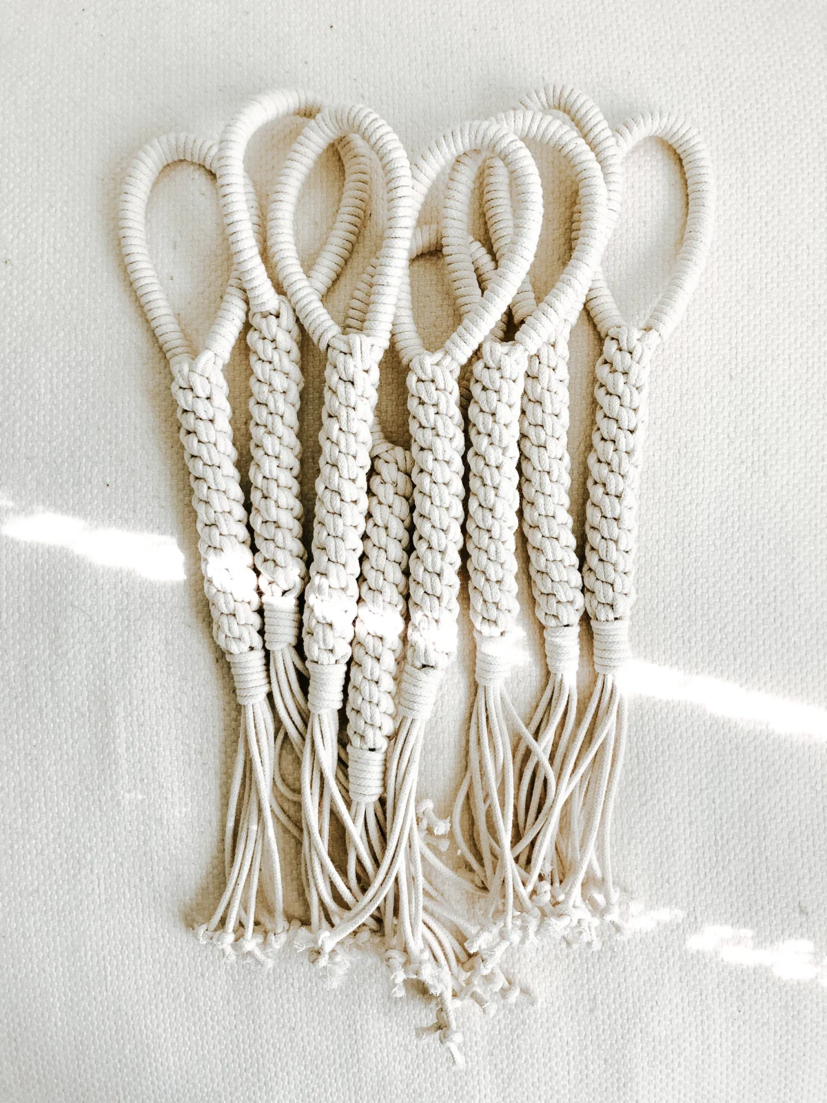 Macrame Rope Cotton Dog Tug Toy in Ivory (Made in the USA) - Image 2
