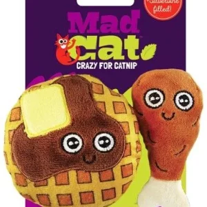 Mad Cat Chicken and Waffles Cat Toy Set