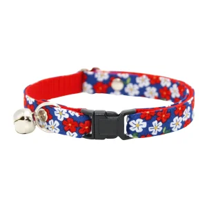 Made By Cleo® Cat Collar - Red White & Bloom