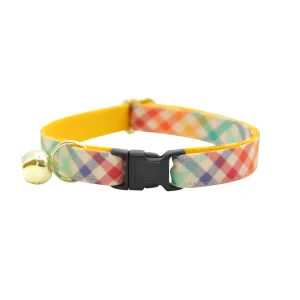 Made By Cleo® Golden Hour Rainbow Plaid Breakaway Cat Collar