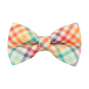 Made By Cleo® Golden Hour Rainbow Plaid Cat Bow Tie
