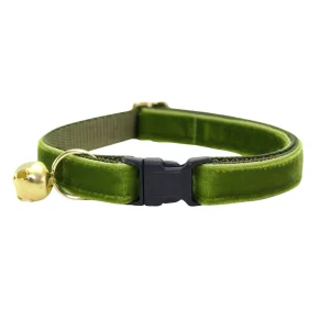 Made By Cleo® Velvet Leaf Green Breakaway Cat Collar