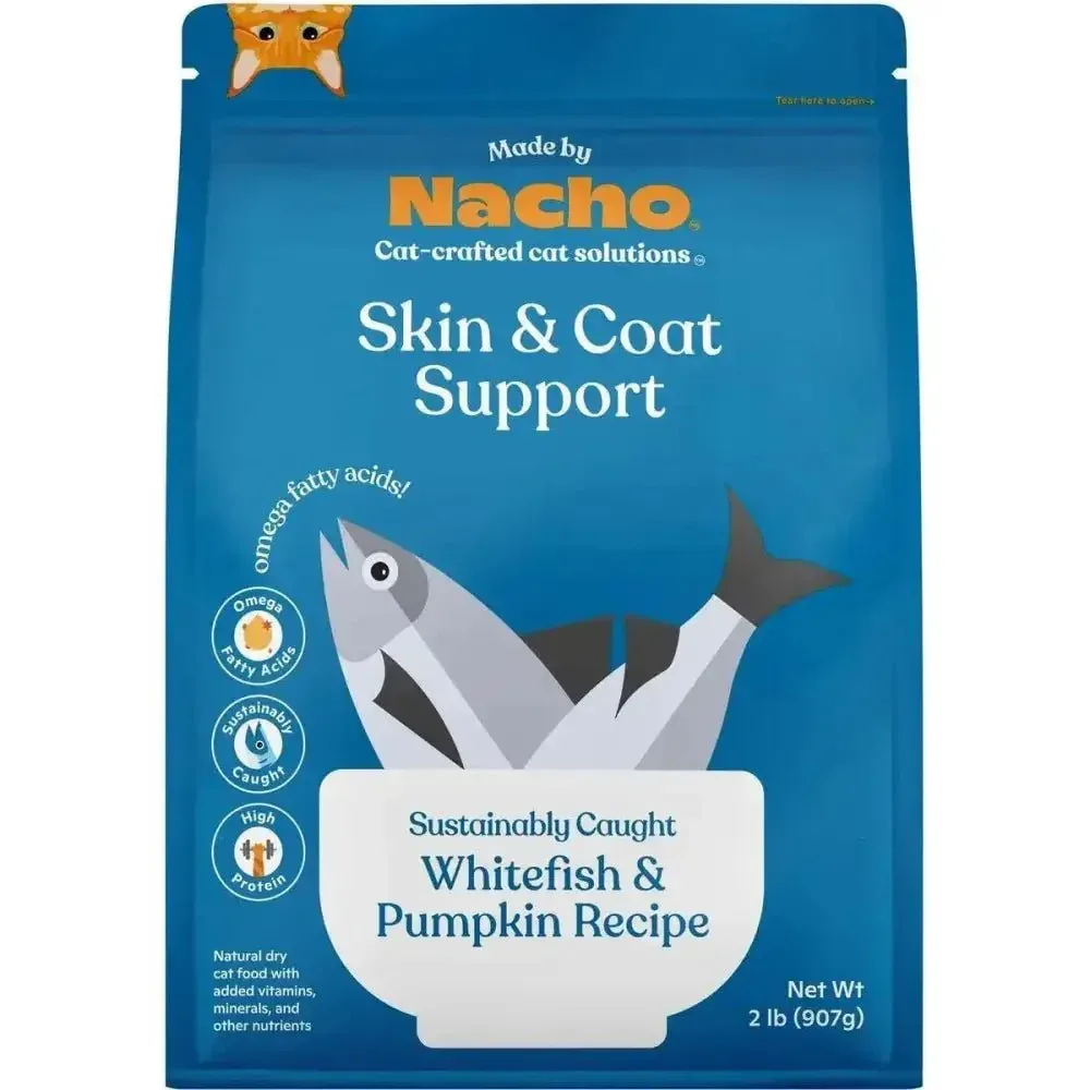 Made By Nacho Skin & Coat Sustainably Caught Whitefish & Pumpkin Dry Cat Food