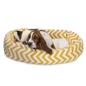 Majestic Pet Chevron Sherpa Bagel Indoor & Outdoor Dog Bed