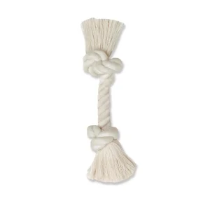 Mammoth 100% Cotton White Rope Bone Medium 12in