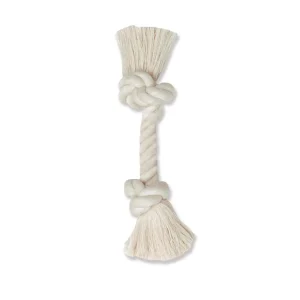Mammoth 100% Cotton White Rope Bone Mini 6in