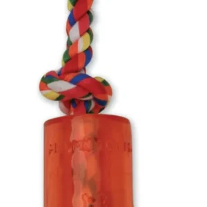 Mammoth Cloth Rope 3 Knot Tug with TPR Squeaker 10in