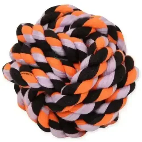 Mammoth Cottonblend Monkey Fist Ball Flossy Dog Toy 3.75" Small
