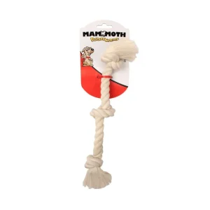 Mammoth Pet Products 100% Cotton White 3 Knot Rope Tug Large 25in