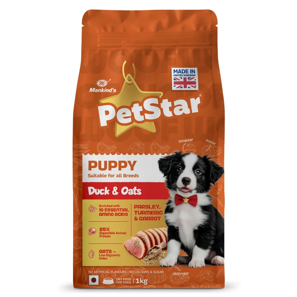 Mankind's Petstar Duck & Oats Formula Puppy Dog Dry Food