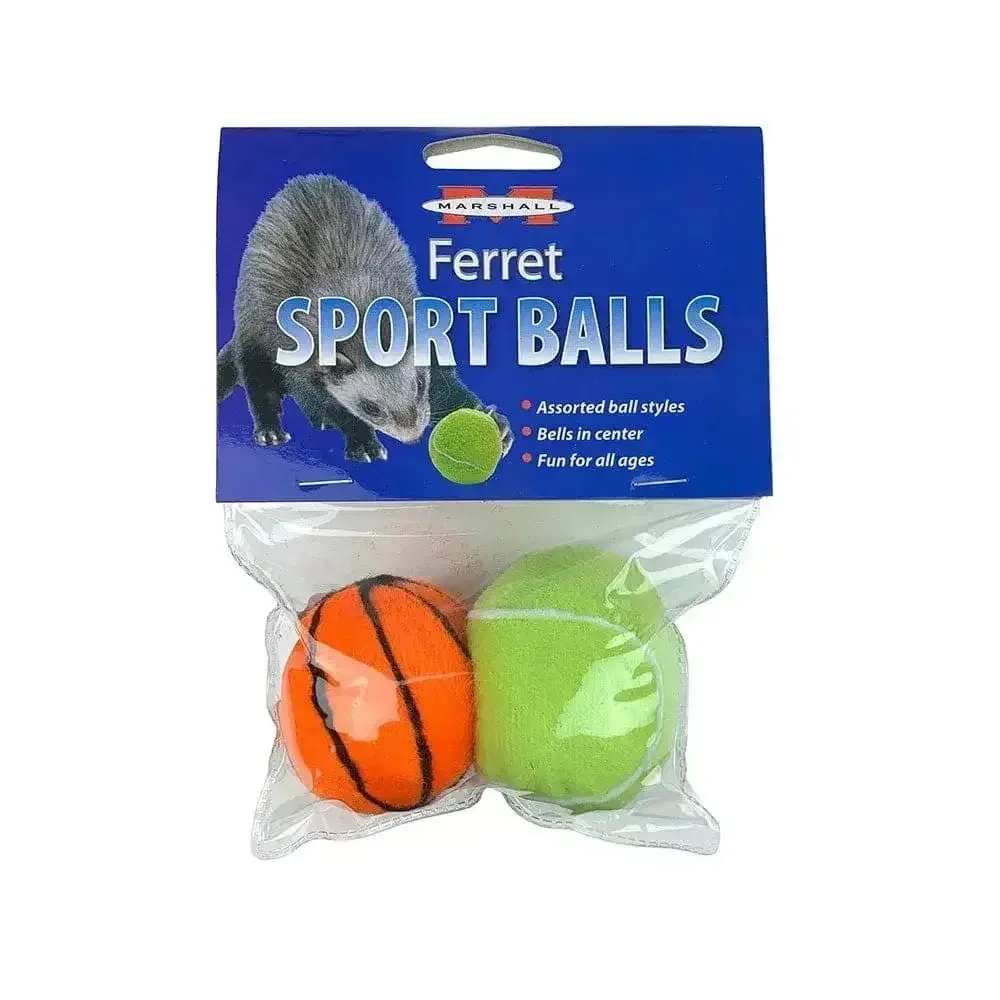 Marshall® Sport Balls Ferret Toys 2 Pack