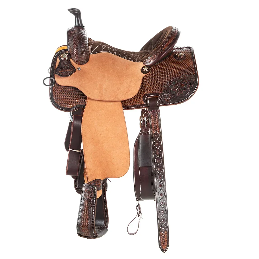 Martin Saddlery 1/2 Breed Desert Flower/Mini Basket All Around Saddle - Image 2