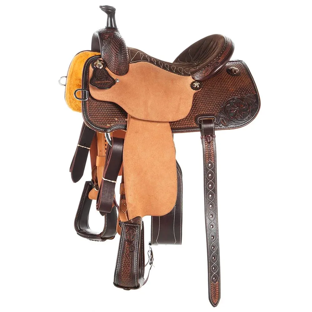 Martin Saddlery 1/2 Breed Desert Flower/Mini Basket All Around Saddle