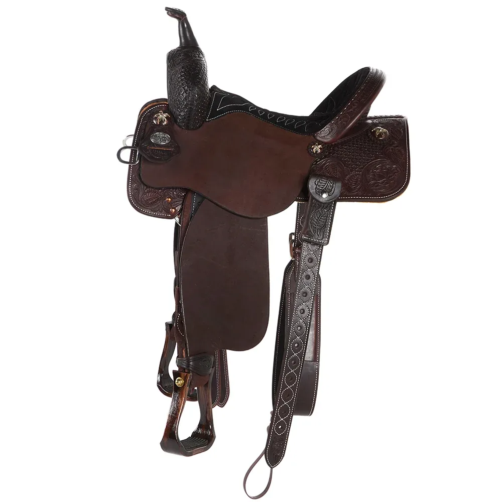 Martin Saddlery 13.5in Chocolate 1/2 Breed Combo BTR Barrel Saddle - Image 2