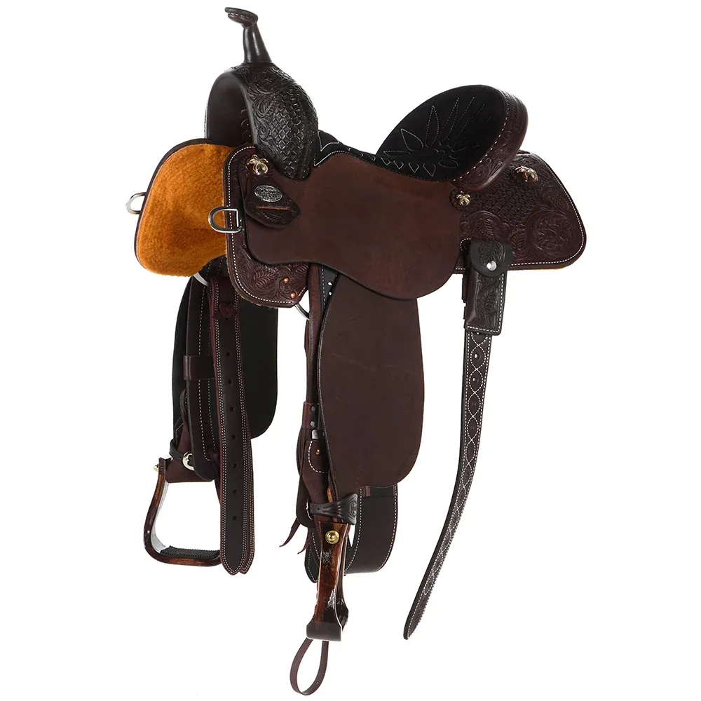 Martin Saddlery 13.5in Chocolate 1/2 Breed Combo BTR Barrel Saddle