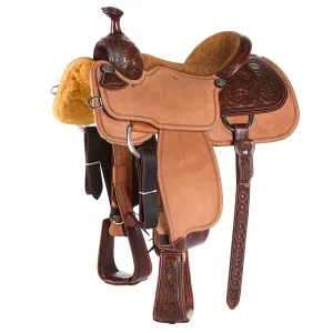 Martin Saddlery 14.5in 1/4 Breed Rose Tooled Team Roper