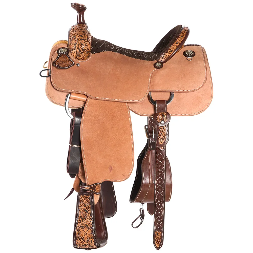Martin Saddlery 15in 1/8 Breed Wyoming Flower Team Roper - Image 2
