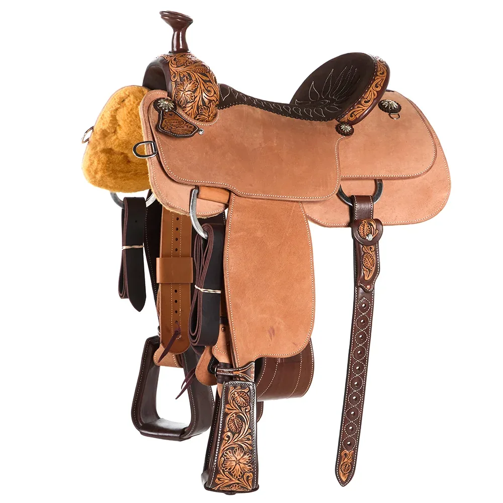 Martin Saddlery 15in 1/8 Breed Wyoming Flower Team Roper