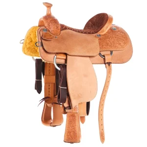 Martin Saddlery 15in Natural 1/4 Breed Acorn & Oak with Nutmeg Quilted Seat