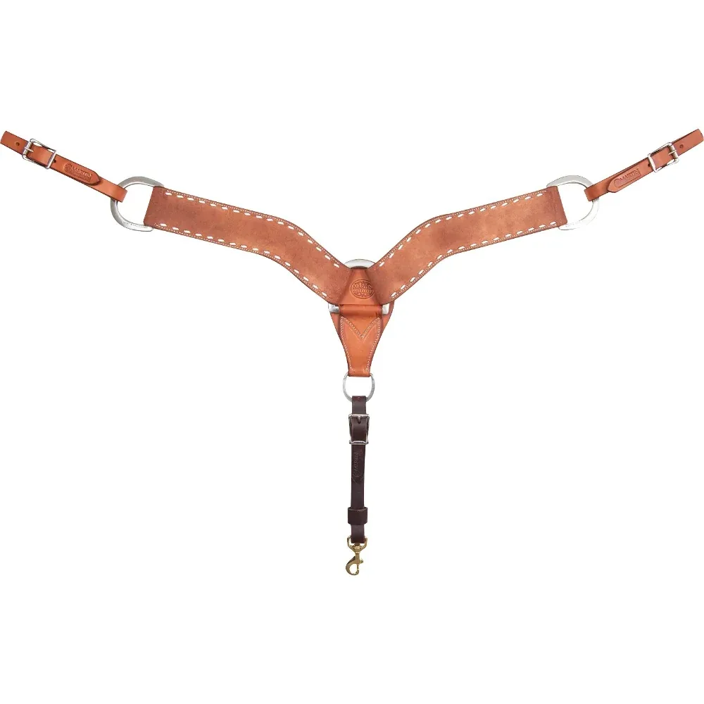 Martin Saddlery 2 3/4in Chestnut Buckstitch Stamped Breastcollar