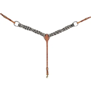 Martin Saddlery 2in Black and Natural Mohair Breast Collar