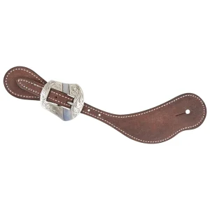 Martin Saddlery Chocolate Roughout Salinas Buckle Cowboy Spur Straps