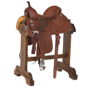 Martin Saddlery Used 14.5in Crown C 1/3 breed Floral Barrel Saddle