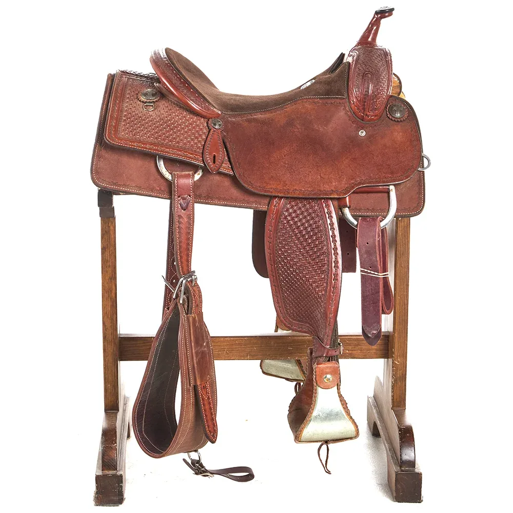 Martin Saddlery Used 15in Waffle Stamp Barbed Wire Border Ranch Cutter - Image 2