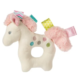 Mary Meyer Corporation Taggies Embroidered Soft Ring Rattle Painted Pony