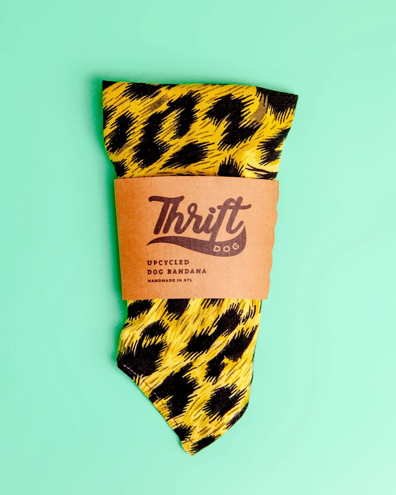 Matching Face Mask & Dog Bandana Set in Electric Leopard(FINAL SALE) - Image 2