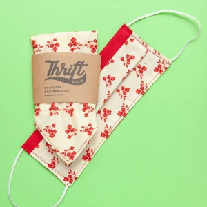 Matching Face Mask & Dog Bandana Set in Puppy's Breath (Immediate Ship)
