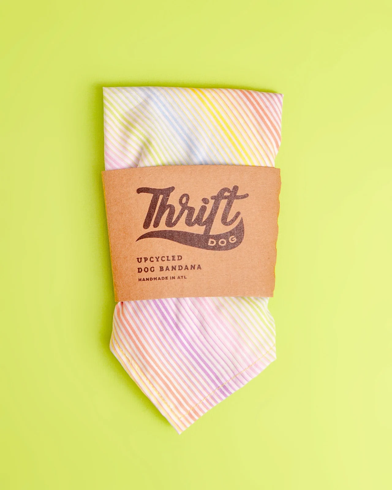 Matching Face Mask & Dog Bandana Set in Sunset Stripe (FINAL SALE) - Image 2