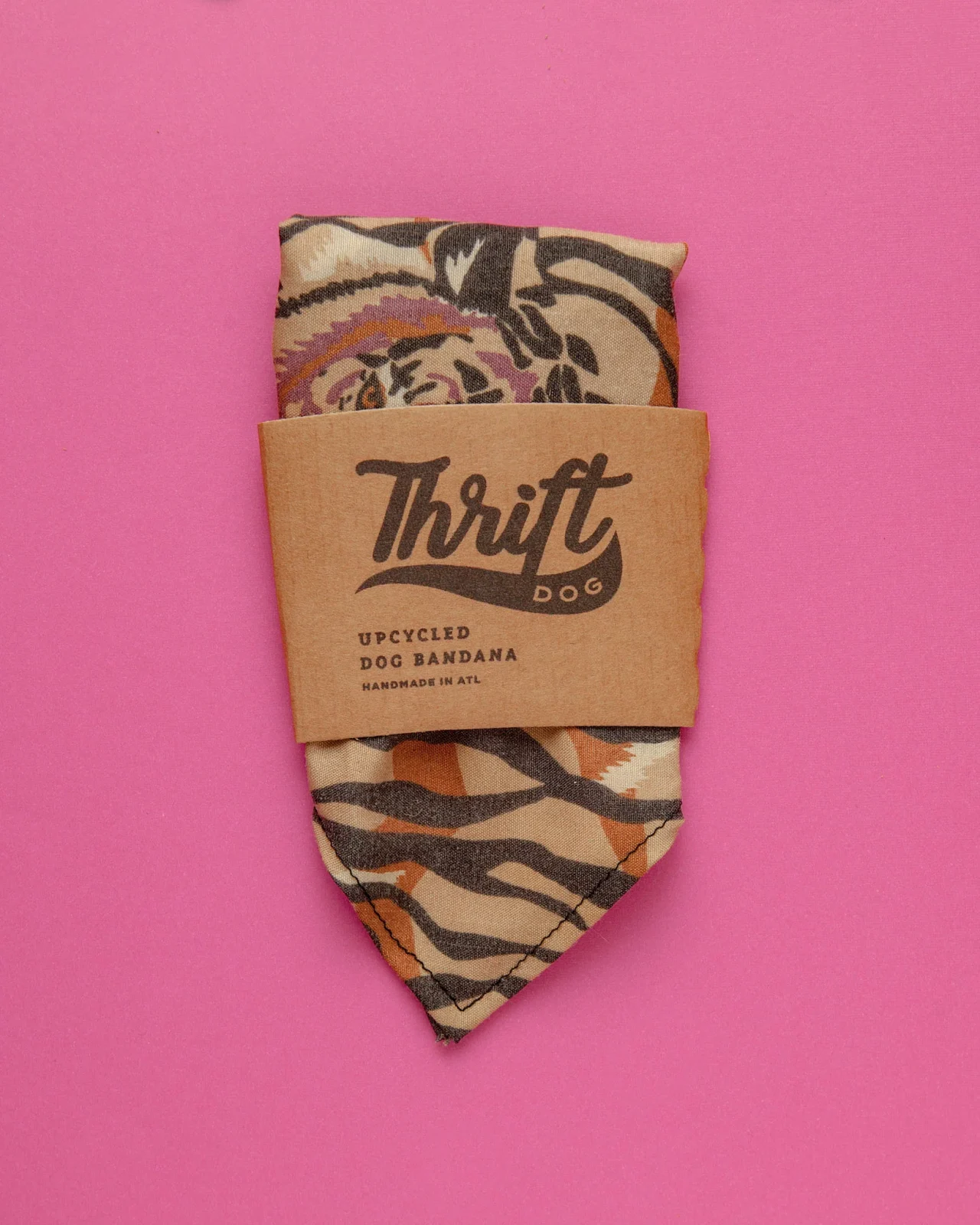 Matching Face Mask & Dog Bandana Set in Go Exotic <> - Image 2